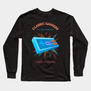 Classic Gamers - The 8-Bit generation Long Sleeve T-Shirt